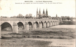 CPA 03 (Allier) Moulins - Le Pont Régemortes TBE 1909 - Moulins