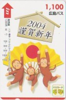 ZODIAC - JAPAN-129 - YEAR OF THE MONKEY - HOROSCOPE - BUS CARD - Zodiaque