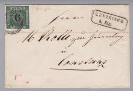 Heimat DE BW Lenzkirch 1852-01-08 Brief Mi#3a O#82 N.Constanz - Briefe U. Dokumente