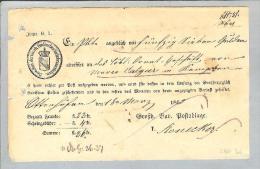 Heimat DE BW Ottenhöfen 1863-03-18 Postschein > Kempten - Briefe U. Dokumente