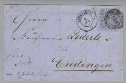 Heimat DE BW Oberkirch 1861-08-04 Brief Mi#10 O#101 >Endingen - Cartas & Documentos