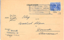 1947 Drukwerk Van Arnhem Naar Deventer - Lettres & Documents