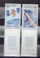 Europa 1991 - Principauté Andorre N°402-403 - MNH - Bord De Feuille - Gebruikt