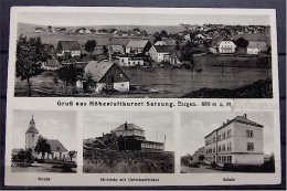 Alte Karte "Gruß Aus Höhenluftkurort Satzung/Marienberg/Hirtstein" 1935 - Marienberg