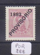 POR Afinsa  92 D. Luis I Surchargé PROVISORIO Papier Porcelana 11 1/2 (x) - Unused Stamps