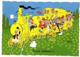 DUBOUT  NOUS ARRIVONS A .......TRAIN    -  EDITION DUMOULIN  N° 13 A  1957 - Dubout