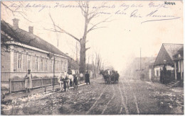 KOBRYN Belarus Dorfstrasse Jewish People On The Street + House Feldpost 8.2.1916 - Bielorussia