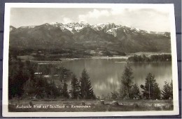 Alte Karte "Faakersee, Blick Auf Sandbank Und Karawanken" 1941 - Faakersee-Orte