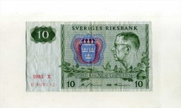 - SUEDE . BILLET 10 KR. 1985 . - Schweden