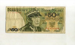 - POLOGNE . BILLET 50 ZL. 1986 . - Pologne