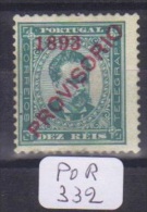 POR Afinsa  90 D. Luis I Surchargé PROVISORIO Papier Porcelana 11 1/2 X (Trés Légère Trace De Charnière) - Unused Stamps