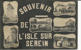 Carte Postale : Souvenir De L'Isle Sur Serein - L'Isle Sur Serein