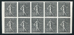 FRANCE - SEMEUSE LIGNÉE N° 161 BLOC DE 10 , NON DENTELÉ ET GOMMÉ TIRAGE DE SERVICE INTERIEUR , ** , LUXE ET RARE - Unused Stamps