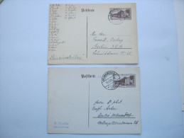 1926/33,  2 Ganzsachen , Klare Stempel - Covers & Documents