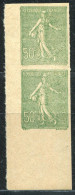 FRANCE - SEMEUSE LIGNÉE N° 198 J , PAIRE COIN DE FEUILLE , NON DENTELÉ ET GOMMÉ , **  - LUXE - Unused Stamps