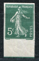 FRANCE - SEMEUSE CAMÉE N° 137, TYPE I , NON DENTELÉ ET GOMMÉ , *  - TB - Unused Stamps