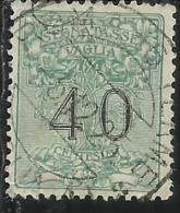 ITALY KINGDOM ITALIA REGNO 1924 SEGNATASSE TAXES TASSE POSTAGE DUE PER VAGLIA CENT. 40 USATO USED OBLITERE´ - Tax On Money Orders