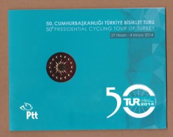 AC - TURKEY PORTFOLIO - 50th PRESIDENTIAL CYCLING TOUR OF TURKEY SPORTS 2014 SPECIAL NUMBERED IMP. S/S MNH - Blokken & Velletjes