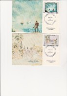 NOUVELLE -CALEDONIE - 2 CARTES MAXIMUM -PEINTRES DU PACIFIQUE -N° 566 -567 - Covers & Documents