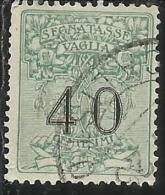 ITALY KINGDOM ITALIA REGNO 1924 SEGNATASSE TAXES TASSE POSTAGE DUE PER VAGLIA CENT. 40 USATO USED OBLITERE´ - Strafport Voor Mandaten