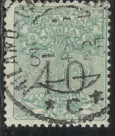 ITALY KINGDOM ITALIA REGNO 1924 SEGNATASSE TAXES TASSE POSTAGE DUE PER VAGLIA CENT. 40 USATO USED OBLITERE´ - Strafport Voor Mandaten