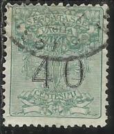 ITALY KINGDOM ITALIA REGNO 1924 SEGNATASSE TAXES TASSE POSTAGE DUE PER VAGLIA CENT. 40 USATO USED OBLITERE´ - Taxe Pour Mandats