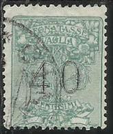 ITALY KINGDOM ITALIA REGNO 1924 SEGNATASSE TAXES TASSE POSTAGE DUE PER VAGLIA CENT. 40 USATO USED OBLITERE´ - Mandatsgebühr