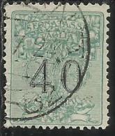 ITALY KINGDOM ITALIA REGNO 1924 SEGNATASSE TAXES TASSE POSTAGE DUE PER VAGLIA CENT. 40 USATO USED OBLITERE´ - Tax On Money Orders
