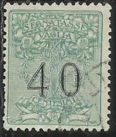 ITALY KINGDOM ITALIA REGNO 1924 SEGNATASSE TAXES TASSE POSTAGE DUE PER VAGLIA CENT. 40 USATO USED OBLITERE´ - Taxe Pour Mandats