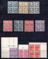 Bloc De 4 N° 161 à 163 - 212 - 232 - 253 - 255 - 268 - 279 - 286A (dont 1 Def) ** Quelques Adhérences Voir Scan - Unused Stamps