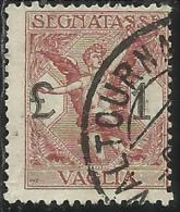 ITALY KINGDOM ITALIA REGNO 1924 SEGNATASSE TAXES TASSE POSTAGE DUE PER VAGLIA LIRE 1 USATO USED OBLITERE´ - Taxe Pour Mandats