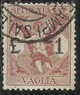 ITALY KINGDOM ITALIA REGNO 1924 SEGNATASSE TAXES TASSE POSTAGE DUE PER VAGLIA LIRE 1 USATO USED OBLITERE´ - Tax On Money Orders