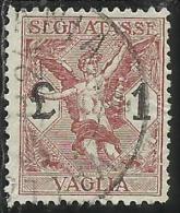 ITALY KINGDOM ITALIA REGNO 1924 SEGNATASSE TAXES TASSE POSTAGE DUE PER VAGLIA LIRE 1 USATO USED OBLITERE´ - Mandatsgebühr