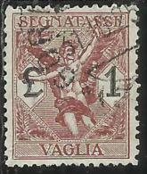 ITALY KINGDOM ITALIA REGNO 1924 SEGNATASSE TAXES TASSE POSTAGE DUE PER VAGLIA LIRE 1 USATO USED OBLITERE´ - Impuestos Por Ordenes De Pago