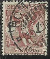 ITALY KINGDOM ITALIA REGNO 1924 SEGNATASSE TAXES TASSE POSTAGE DUE PER VAGLIA LIRE 1 USATO USED OBLITERE´ - Vaglia Postale