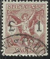 ITALY KINGDOM ITALIA REGNO 1924 SEGNATASSE TAXES TASSE POSTAGE DUE PER VAGLIA LIRE 1 USATO USED OBLITERE´ - Vaglia Postale