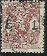 ITALY KINGDOM ITALIA REGNO 1924 SEGNATASSE TAXES TASSE POSTAGE DUE PER VAGLIA LIRE 1 USATO USED OBLITERE´ - Tax On Money Orders