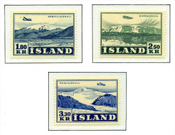 ICELAND 1952 - Air Set Almost Invisible Trace Of Hinge MVLH* - Nuevos