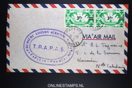Oceanie 1er Liaison Aerienne Francaise Papeete - Noumea Nouvelle Caledonie TRAPAS 31-10-1947 - Lettres & Documents