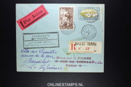 Guadeloupe. R-lETTRE 1er COURRIER AÉRIEN DU 11-08-37 . GUADELOUPE -AMÉRIQUE DU SUD , EUROPE - Cartas & Documentos