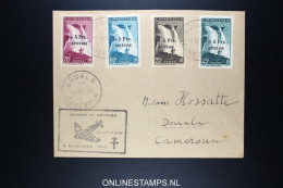 Cameroun: Série Surtaxe Spitfire- Gouverneur Commisaire R.F.  Duala Journée Du Spitfire 8-12-1940 - Cartas & Documentos