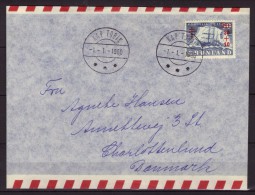 Danemark - Groenland N° 31 Oblitéré Seul Sur Lettre - Oblitération "KAP TOBIN Du 1.1.1960" - RARE - Marcofilie