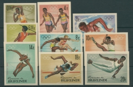 Burundi 1964 Olympiade Tokio 125/34 B Geschnitten Postfrisch (G20092) - Unused Stamps