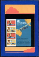 1978  50th Ann. Of The First Trans-Pacific Flight  Imperf. Sheet Of 4   In Presentation Pack - Presentation Packs