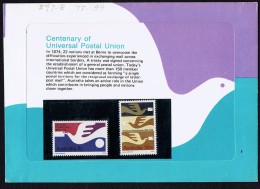 1974  Centenary Of The UPU   Set Of 2  In Presentation Pack - Presentation Packs