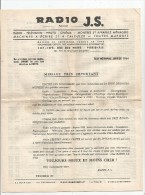 Bon De Commande , Lettre Commerciale , Tarif , RADIO J.S , 1964, Paris , 10 Pages, Télévision, Montres, Frais Fr : 1.55€ - Sonstige & Ohne Zuordnung