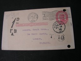 == US Card 1912 To London - 1901-20