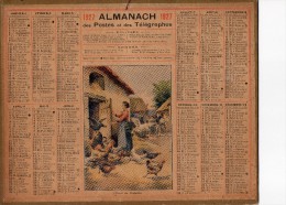 CALENDRIER ALMANACH Des POSTES 1927- L'envol Du Poulailler - Dep 87 - Groot Formaat: 1921-40