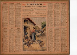 CALENDRIER ALMANACH Des POSTES 1927- L'envol Du Poulailler - Dep 87 - Big : 1921-40