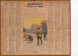 CALENDRIER ALMANACH Des POSTES 1932-  Chasse Au Furet - Dep 87 - Grossformat : 1921-40